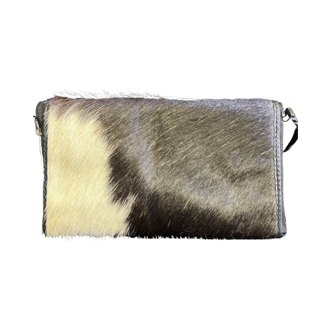 Cowhide Double Spectacle Case - Black - SPEC03