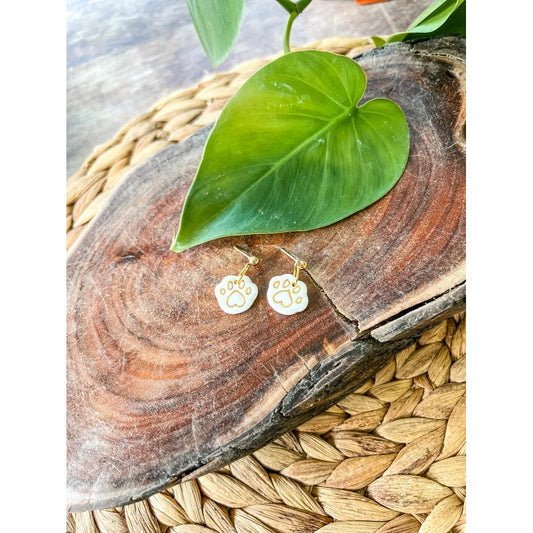 Paw Print - Porcelain Earrings