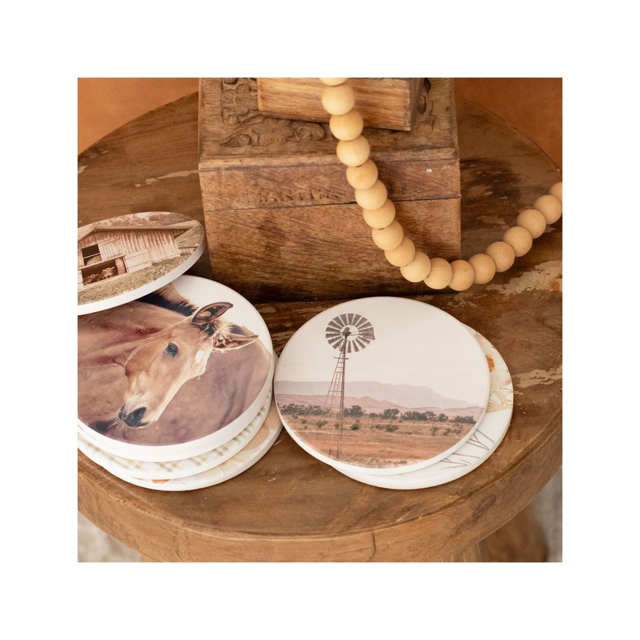 Rustic Meadow Coaster Set of 6