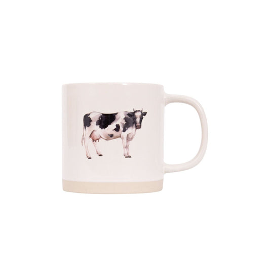 🐄 Rustic Meadow Dairy Cow Mug