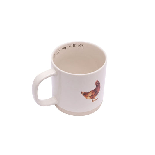 🐓 Rustic Meadow Chicken Mug