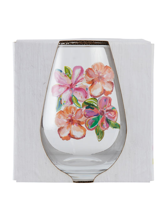 🌺 Talulah Flowers Stemless Wine Glass