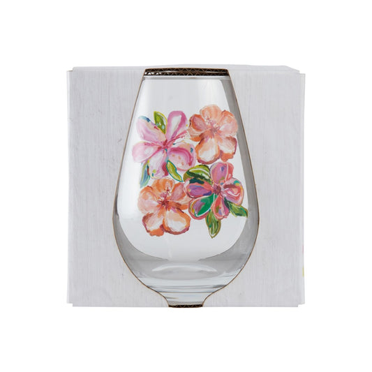 🌺 Talulah Flowers Stemless Wine Glass