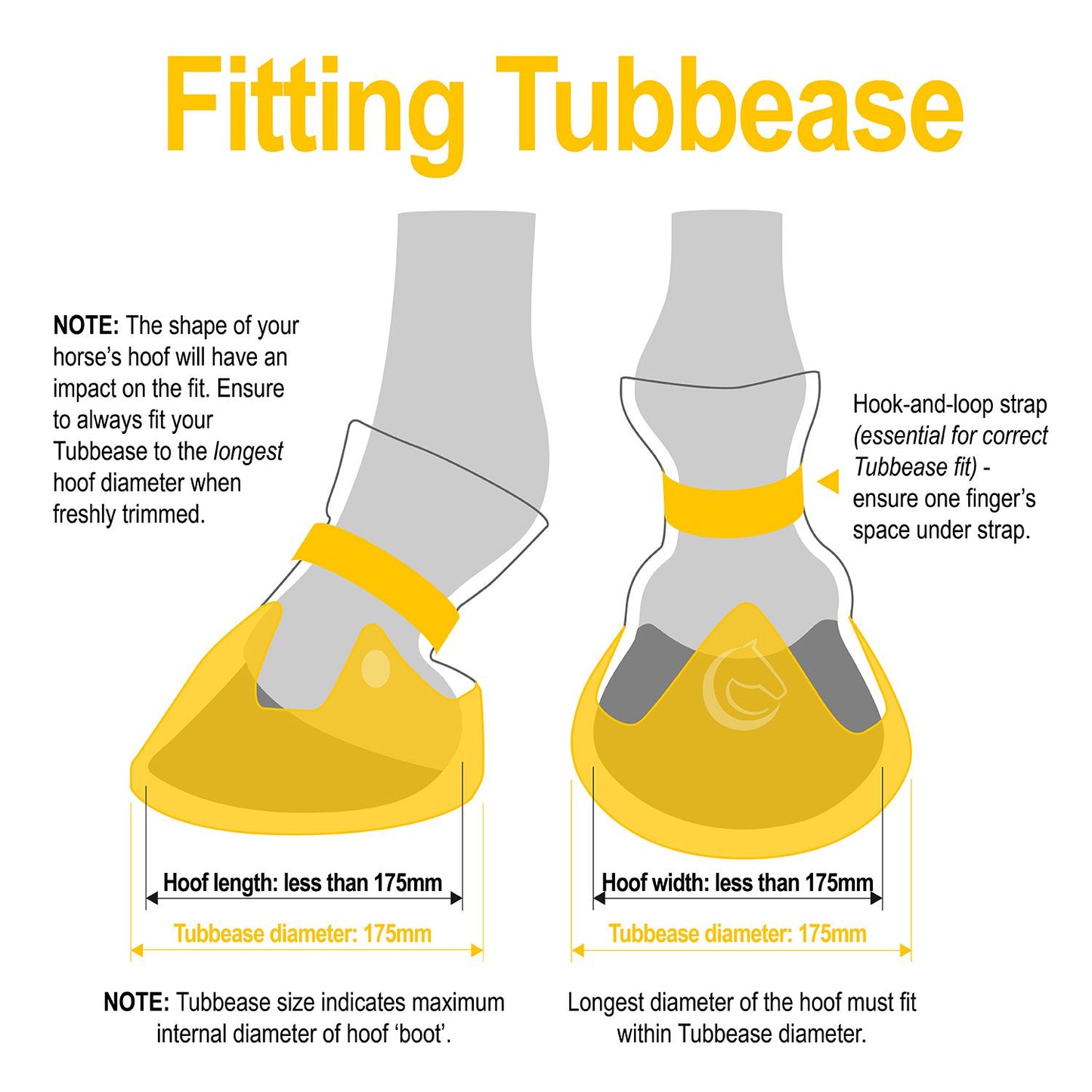Tubbease Hoof Sock – Yellow (175mm)