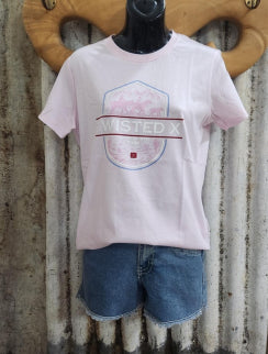 Twisted X Ladies Kim Short Sleeve Tee – Blush