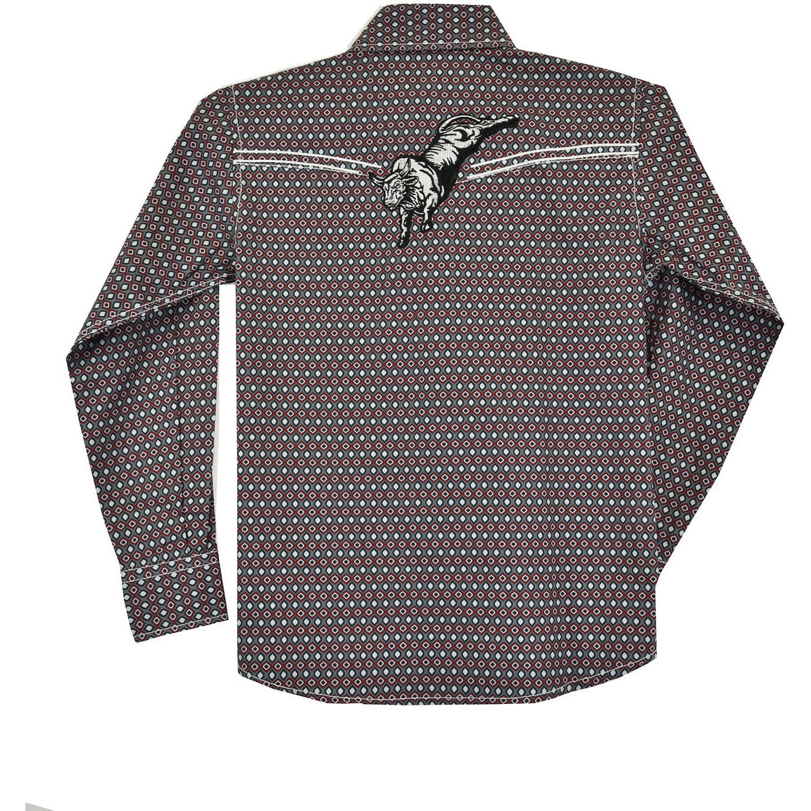 Cowboy Hardwear - Youth Diamond L/S Shirt - Burgundy