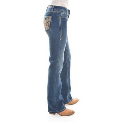 Wrangler Rock 47 - Womens Jeans Sit Above the Hips 34L - Indgo