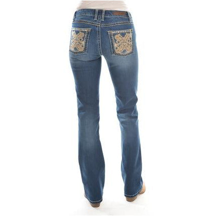 Wrangler Rock 47 - Womens Jeans Sit Above the Hips 34L - Indgo