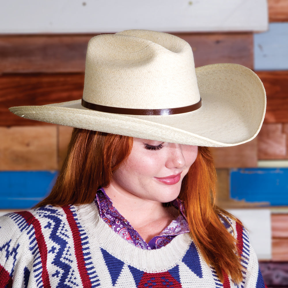 "Solis" Flexible Palm Leaf Hat - Natural