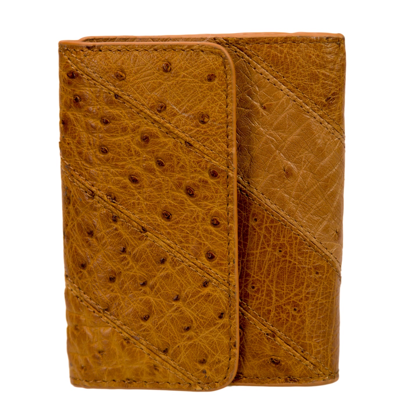 Genuine Ostrich Leather Wallet - Tan