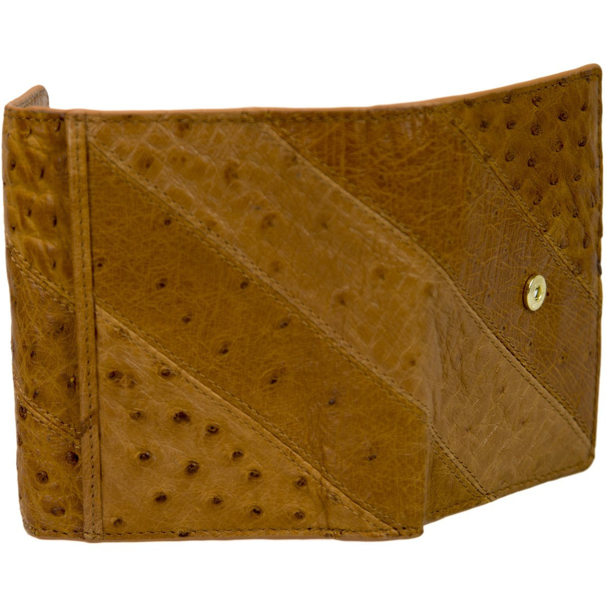 Genuine Ostrich Leather Wallet - Tan