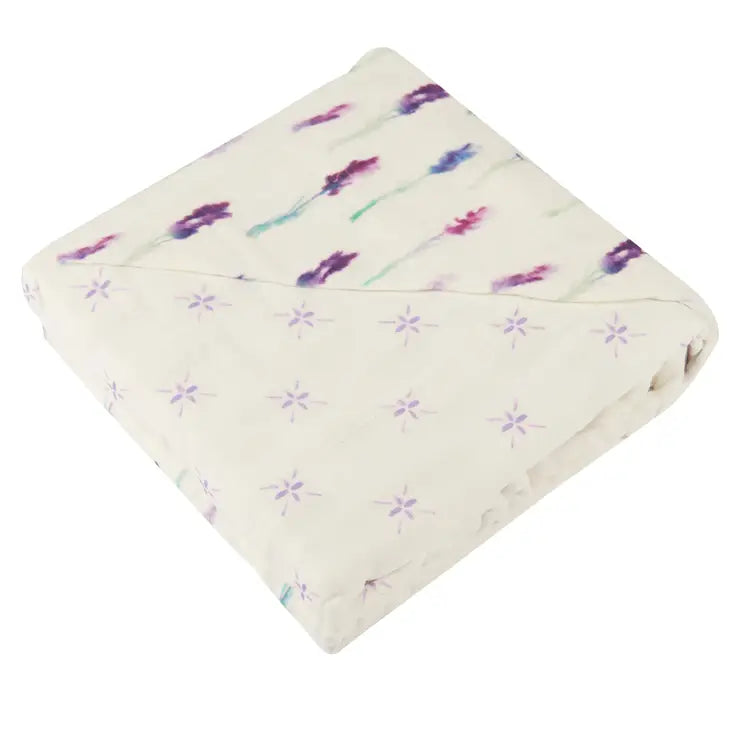Lavender and Lavender Flower Newcastle Blanket