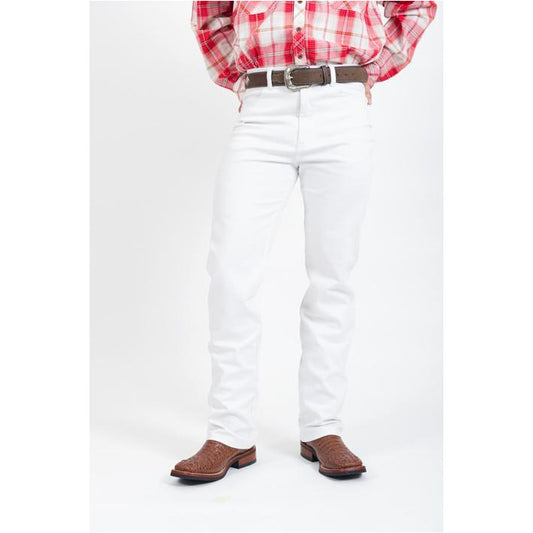 Outback – 34" Leg Men’s Stretch Jeans – White