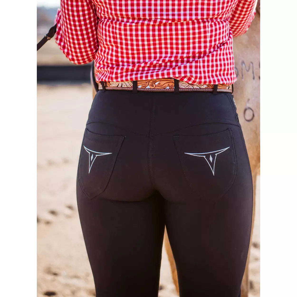 Peter Williams - Roxby Pants - Ladies - Black / Silver 34 leg