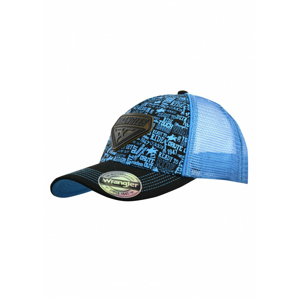 Wrangler - Kids Trucker Cap Tough Enough - Black/Blue