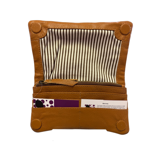 Grain Leather Fold Wallet – Madison - Tan