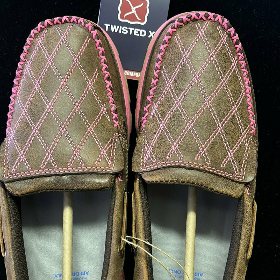 Twisted X - Pink Ribbon Diamond Cell Stretch Slip-on