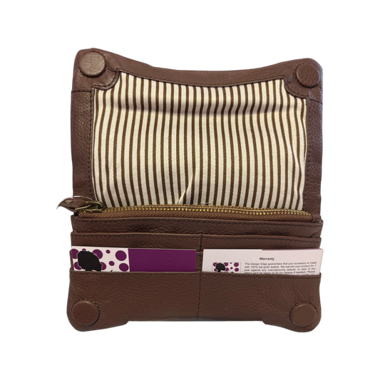 Grain Leather Fold Wallet – Madison - Brown