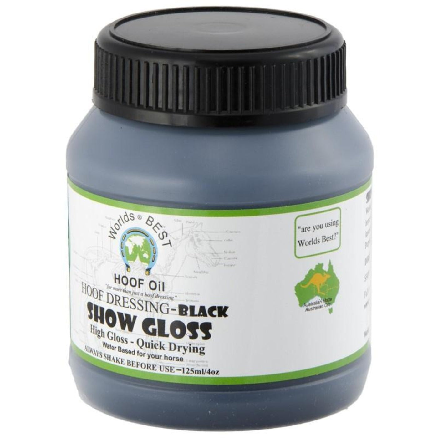 World's Best Hoof Gloss - Black