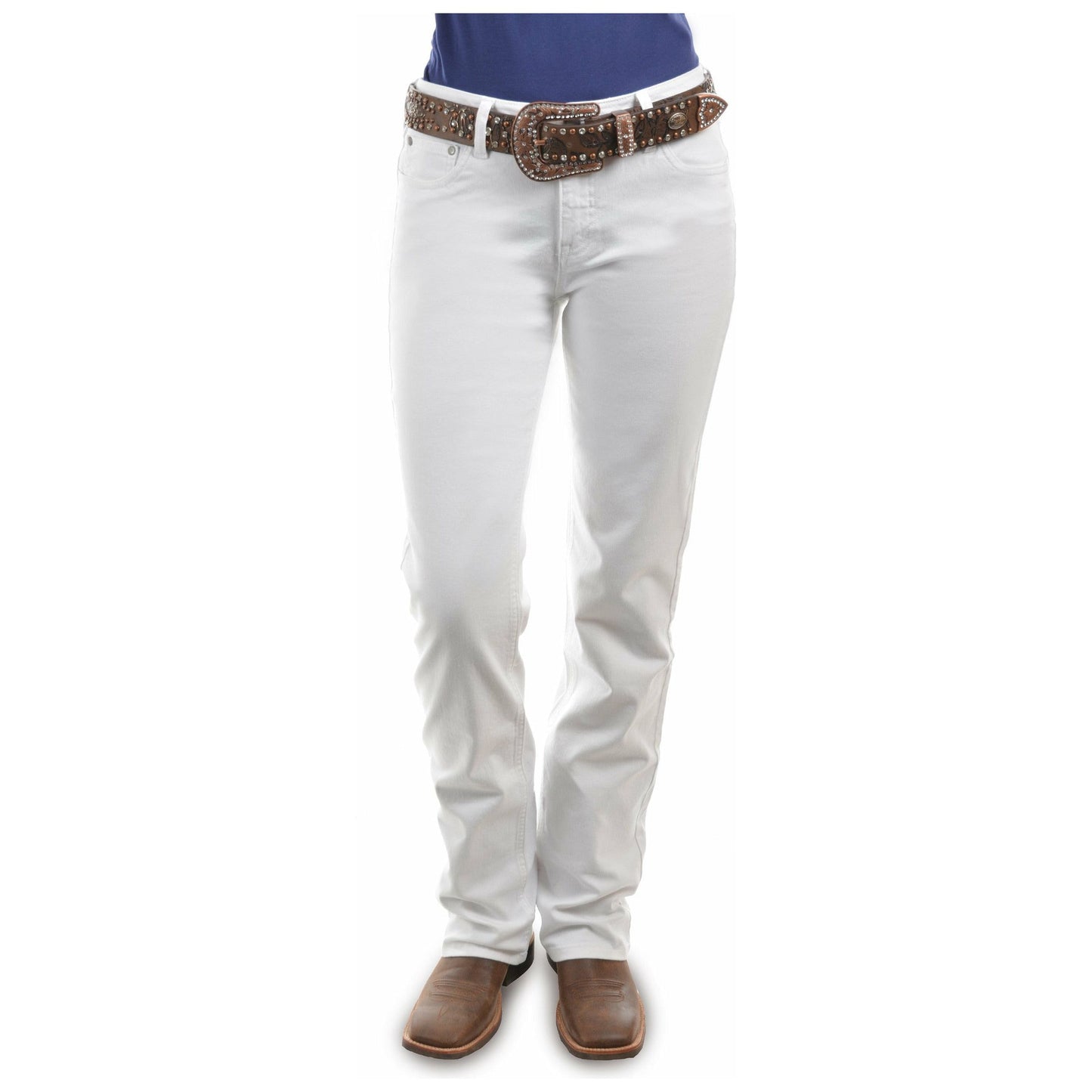 Pure Western – Riding Boot Cut Jean – White – 36L