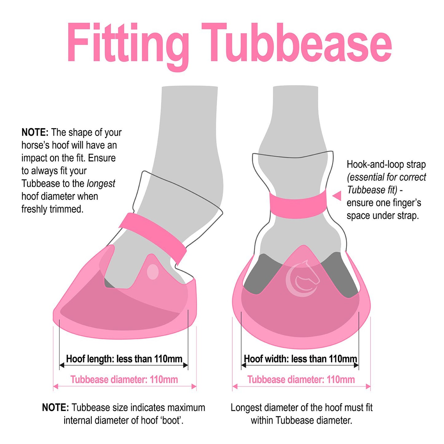 Tubbease Hoof Sock – Pink (110mm)