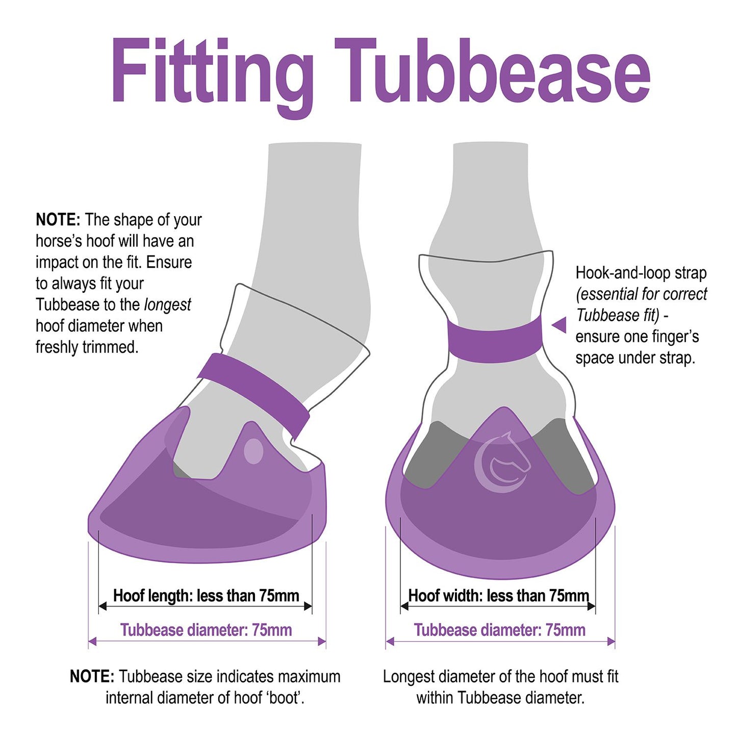 Tubbease - Hoof Sock Purple (75mm) cpt