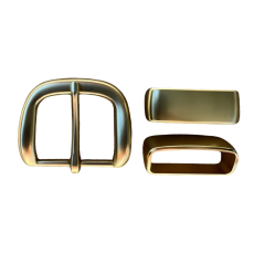 Buckle Belt Set – 1 1/2" (38mm) Matte Gold