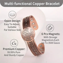 Load image into Gallery viewer, Copper Bangle - Tree of Life Keltic Knot Design
