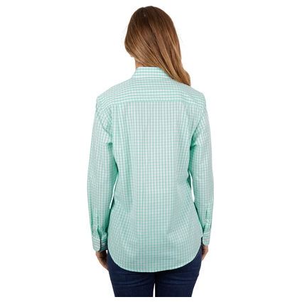 Hard Slog – Women’s Lize Half Placket Long Sleeve Shirt – Teal