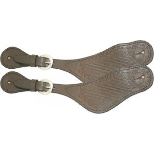 Spur Straps – Brown Basket Weave