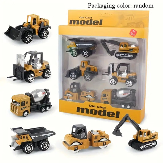 🚜 Alloy Engineering Vehicle Set – Die-Cast Metal Toy Trucks