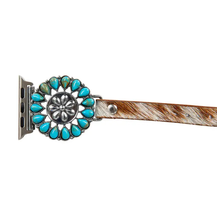 Summer Winds Hair-On Hide Apple Watch Band – 38mm–40mm