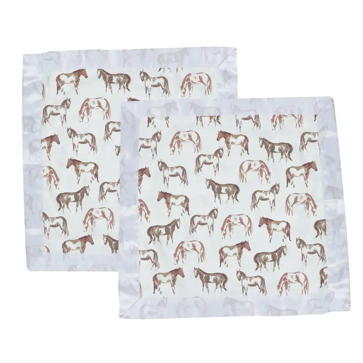 Wild Horse Bamboo Muslin Baby Blankie