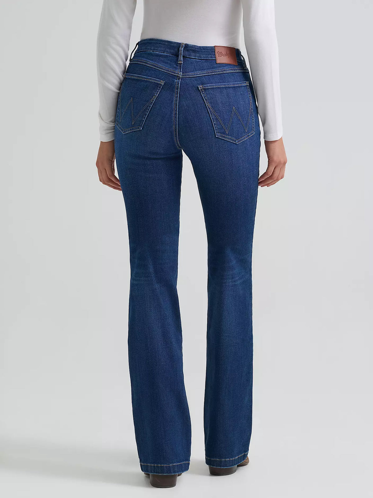 Wrangler 34" Leg - Ladies Bespoke Destiny Boot Cut Denim Jean – Medium Wash