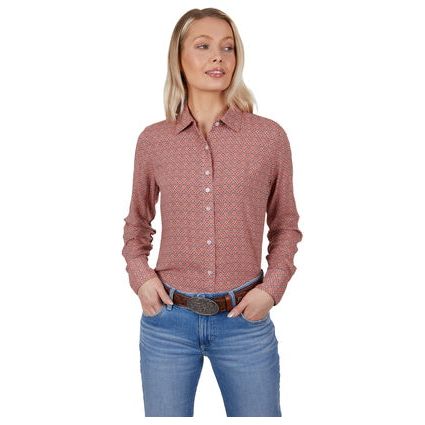 Wrangler - Women’s Libby Print Long Sleeve Shirt