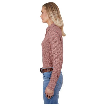 Wrangler - Women’s Libby Print Long Sleeve Shirt