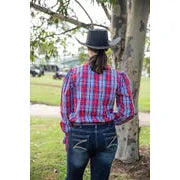 Load image into Gallery viewer, Black Colt - Alina Shirt - Red/Blue Plaid

