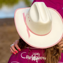 Load image into Gallery viewer, Hat - Western - Cheyenne White - Kids - Pink Trim
