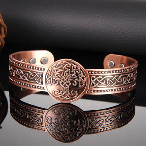 Copper Bangle - Tree of Life Keltic Knot Design