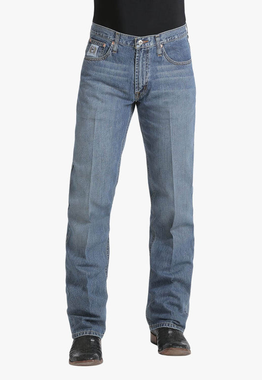 Cinch - 38" Leg Men’s White Label Relaxed Fit Jeans – Medium Stonewash