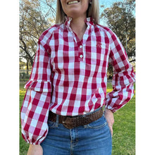 Load image into Gallery viewer, Black Colt - Nikki - Red Wine Gingham
