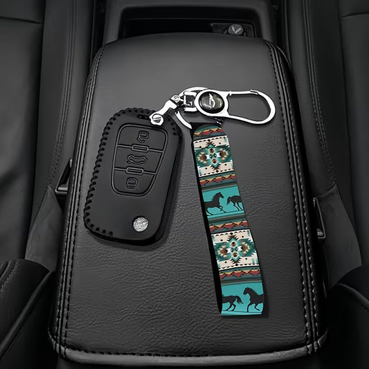 Green Patterned Keychain