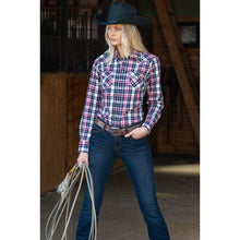 Load image into Gallery viewer, Wrangler - Women’s Greta  Check Western  Long Sleeve Shirt
