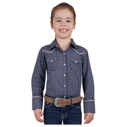 Pure Western - Girl’s Danica Print Western Long Sleeve Shirt