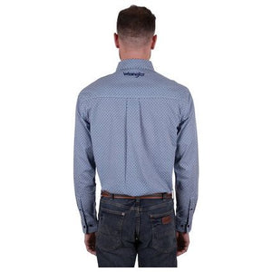 Wrangler - Men’s Bert Print Button  Down Long Sleeve Shirt