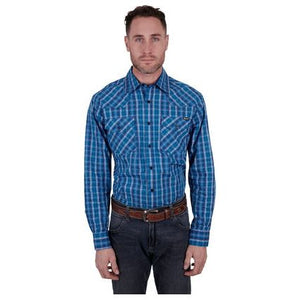 Wrangler - Men’s Mitchell Western  Button Down Long  Sleeve Shirt