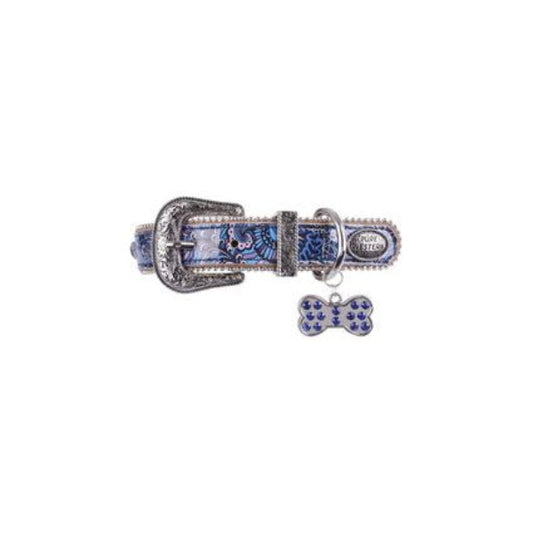 Pure Western – Baxter Dog Collar – Blue