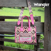 Wrangler Aztec Crossbody Tote Bag - Pink