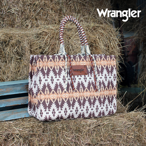 Wrangler Southwestern Oversized Tote Bag - Coffee