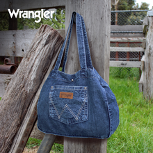 Load image into Gallery viewer, Wrangler - Denim Pocket Tote Bag - Indigo
